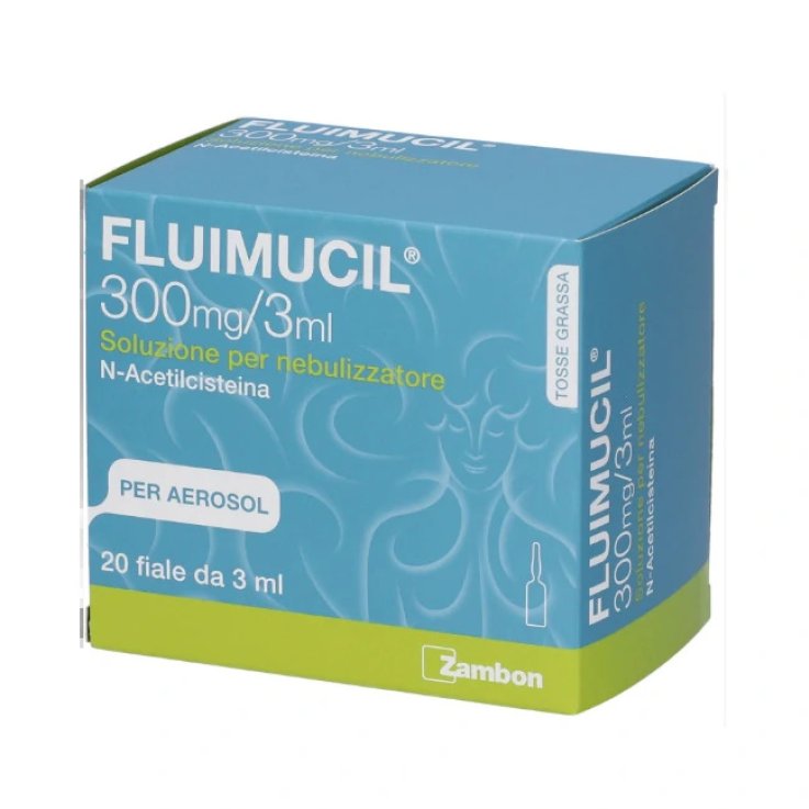 Fluimucil 300 mg/3 ml Soluzione per Nebulizzatore N-Acetilcisteina 20 Fiale