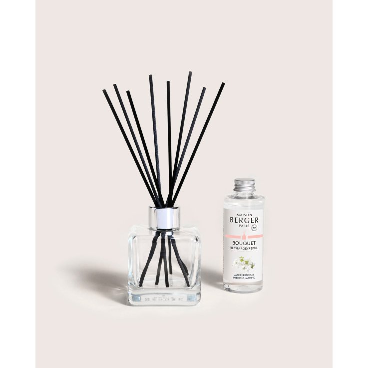 Maison Berger Paris Cube Profumatore con Bastoncini Jasmin Pr&eacute;cieux 125 ml