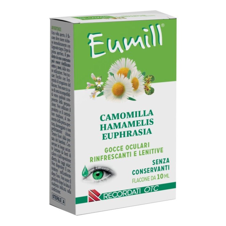 Eumill Camomilla Hamamelis Euphrasia Gocce Oculari Rinfrescanti Lenitive 10 ml