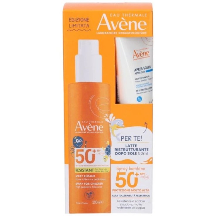 Av&egrave;ne Duo Bambino Spray SPF50+ 200 ml + Latte Doposole Ristrutturante 50 ml