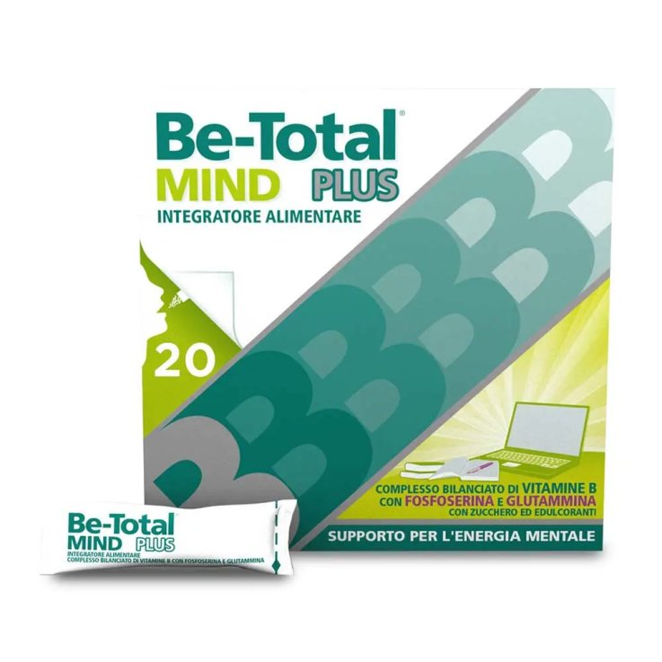 Be-Total Mind Plus Integratore per Memoria e Concentrazione con Vitamine B, Fosfoserina e Glutammina 20 Bustine
