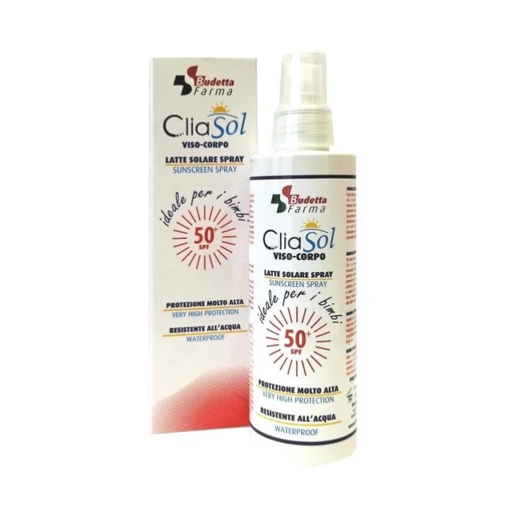 CLIASOL LATTE SOLARE SPRAY SPF50+ PROTEZIONE MOLTO ALTA PER PELLE CHIARA E SENSIBILE 200 ML