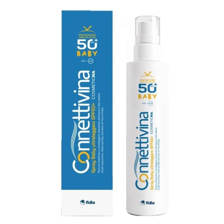 CONNETTIVINA SPRAY BABY SPF50+ SOLARE ULTRALEGGERO RESISTENTE ALL&rsquo;ACQUA PER PELLE DELICATA DEI BAMBINI 180 ML