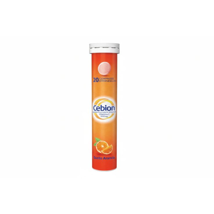 Cebion Vitamina C 1000 mg Senza Zucchero Compresse Effervescenti Gusto Arancia 20 Compresse