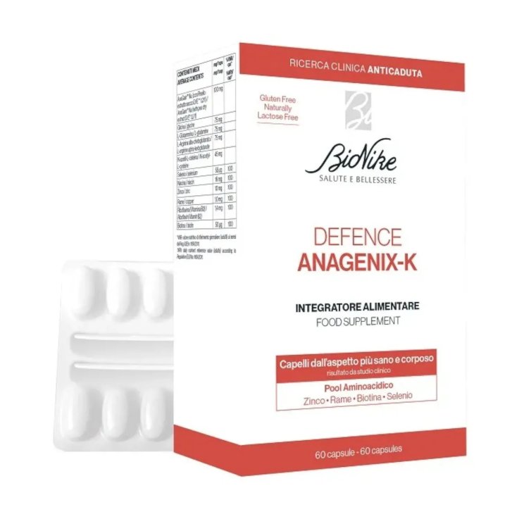 BioNike Defence Anagenix-K Integratore Anticaduta Capelli 60 Capsule Bipack 2 Pezzi