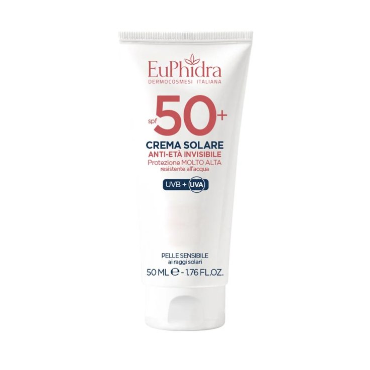 EUPHIDRA CREMA SOLARE ANTI-ET&Agrave; VISO INVISIBILE SPF50+ PROTEZIONE MOLTO ALTA PER PELLE SENSIBILE E MACCHIE CUTANEE 50 ML