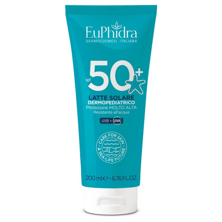 EUPHIDRA LATTE SOLARE DERMOPEDIATRICO SPF50+ PROTEZIONE MOLTO ALTA PER PELLE SENSIBILE DEI BAMBINI 200 ML