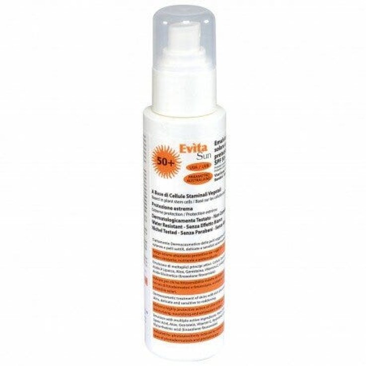 EVITA SUN SPRAY SOLARE VISO E CORPO SPF50+ PROTEZIONE MOLTO ALTA PER PELLE SENSIBILE E MACCHIE CUTANEE 100 ML