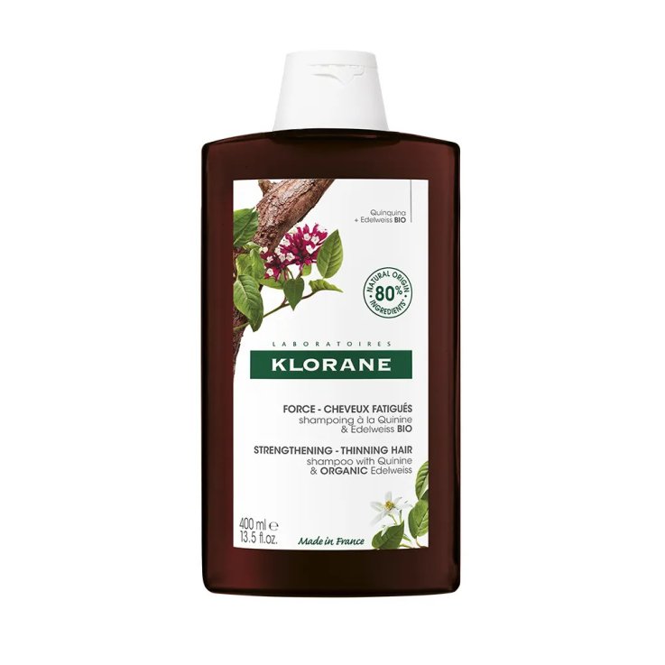 Klorane Shampoo Alla Chinina E Stella Alpina Bio Caduta Dei Capelli, Capelli Indeboliti 400ML