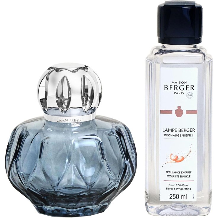 LAMPE BERGER - COFANETTO ROSALIE BLU + 250ML P&Eacute;TILLANCE EXQUISE