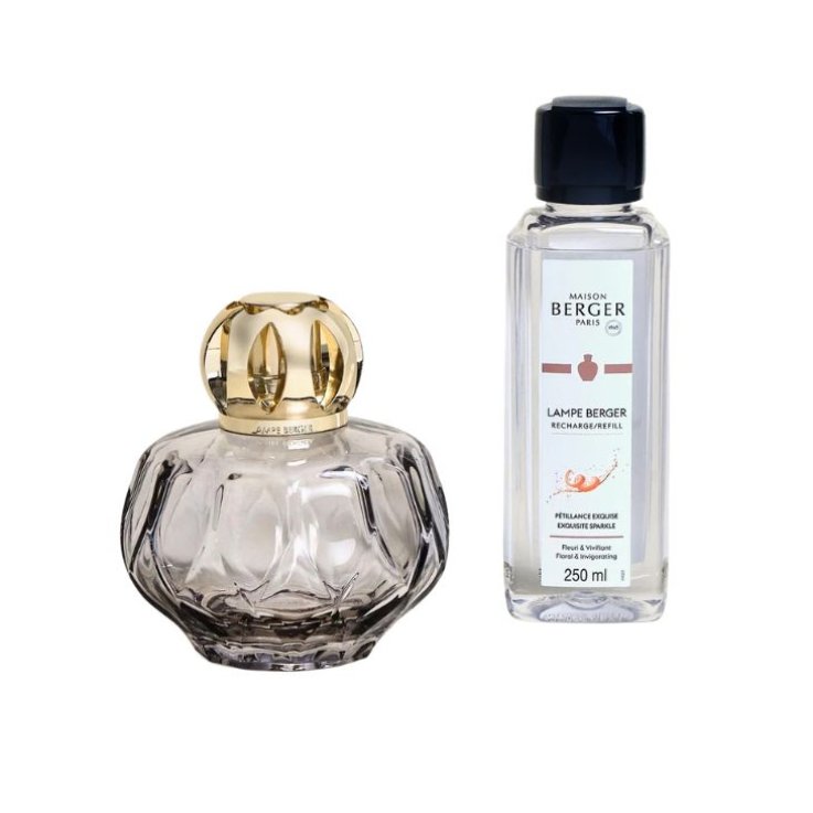 LAMPE BERGER COFANETTO ROSALIE GRIGIA CON 250 ML P&Eacute;TILLANCE EXQUISE