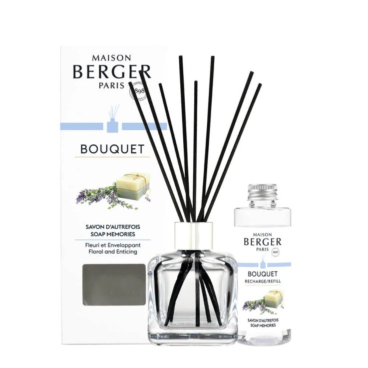 MAISON BERGER BOUQUET CUBE CON BASTONCINI - SAVON AUTREFOIS 100ML