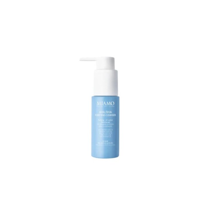 MIAMO AHA/BHA PURIFYING CLEANSER GEL PURIFICANTE VISO PELLE GRASSA TRAVEL SIZE 50 ML