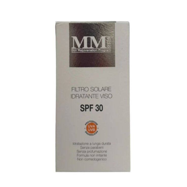 MM SYSTEM FILTRO SOLARE IDRATANTE VISO SPF30 PROTEZIONE UVA UVB PER TUTTI I TIPI DI PELLE 50 ML