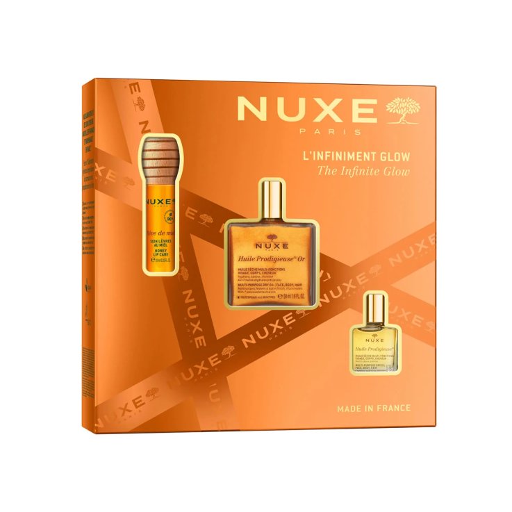 NUXE COFANETTO HUILE PRODIGIEUSE OR GLOW OLIO 50 ML + GLOSS 10 ML + MINI OLIO 10 ML