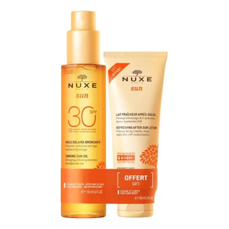 NUXE SUN DUO OLIO SOLARE ABBRONZANTE SPF30 + LATTE DOPOSOLE PROTEZIONE SOLARE ANTI-ET&Agrave; 150 ML + 100 ML