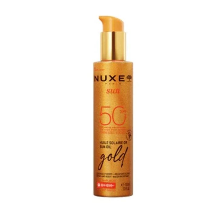 NUXE SUN OLIO SOLARE DORATO SPF50 PROTEZIONE SOLARE ILLUMINANTE VISO E CORPO 150 ML