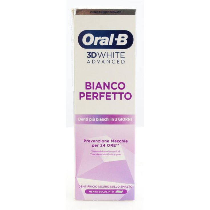 Oral-B 3D White Advanced Bianco Perfetto Dentifricio Sbiancante 75 ml