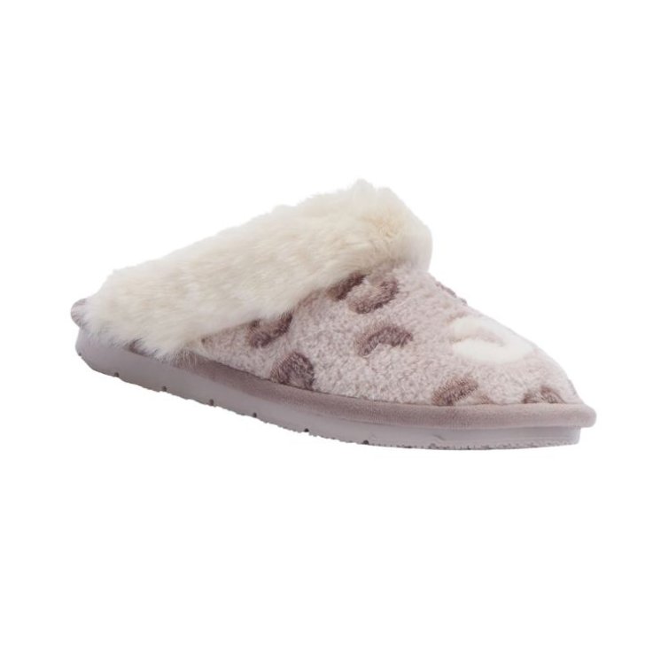 SCHOLL BRIENNE PANTOFOLA MICROFIBRA MACULATA TORTORA DONNA N.36