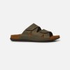 SCHOLL PANTOFOLE ABERDEEN 2 STRAPS MAN COMFORT UOMO VERDE KHAKI N.42