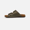 SCHOLL PANTOFOLE ABERDEEN 2 STRAPS MAN COMFORT UOMO VERDE KHAKI N.42