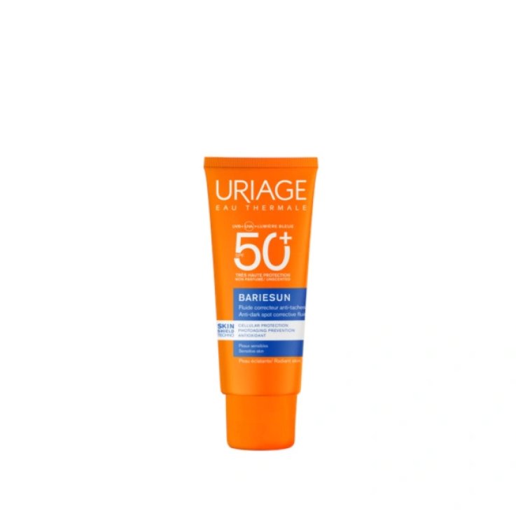 URIAGE BARI&Eacute;SUN FLUIDO CORRETTORE ANTI-MACCHIE SPF50+ PROTEZIONE VISO COLLO E MANI 40 ML