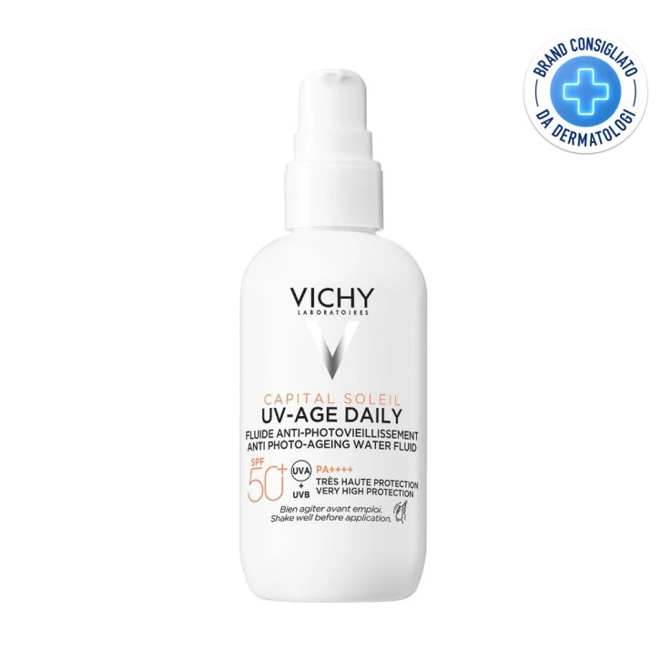 VICHY CAPITAL SOLEIL UV AGE DAILY FLUIDO ANTI-FOTOINVECCHIAMENTO SPF50+ PROTEZIONE QUOTIDIANA VISO ANTI MACCHIE E RUGHE 80 ML