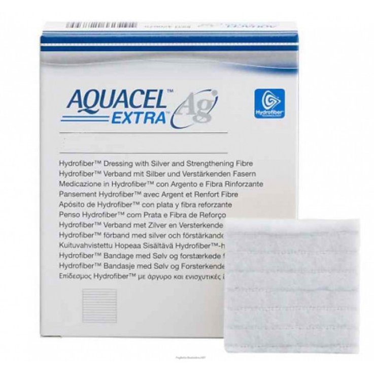 Aquacel Ag+ Extra 15 x 15 cm | Medicazione Antimicrobica con Hydrofiber&reg; 5 Pezzi