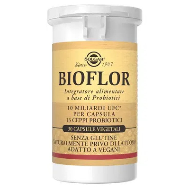 Solgar Bioflor Integratore Probiotici Flora Intestinale 30 Capsule Vegetali