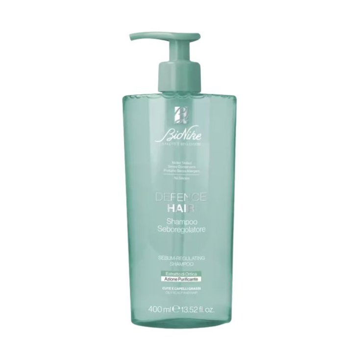 BioNike Defence Hair Shampoo Seboregolatore 400 ml | Shampoo Purificante per Capelli Grass