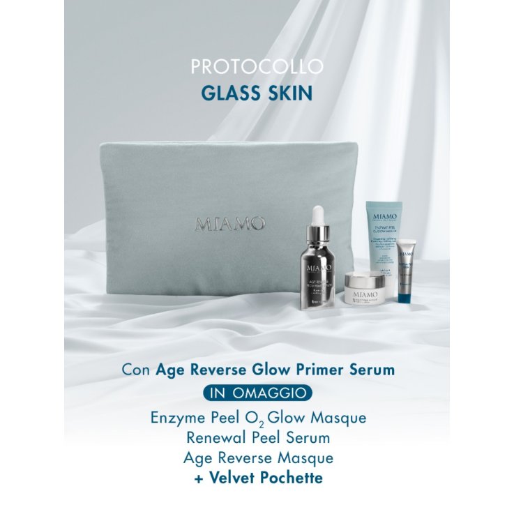 Miamo Protocollo Glass Skin Edizione Limitata &ndash; Kit Viso Illuminante, Esfoliante e Antiage con 4 Trattamenti