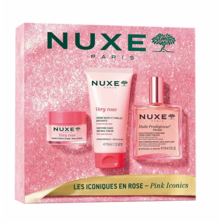 NUXE Gli Iconici in Rosa Cofanetto Regalo Natale 2026 &ndash; Huile Prodigieuse Florale e Very Rose