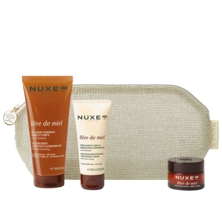 NUXE R&ecirc;ve de Miel Nourishing Trio &ndash; Balsamo Labbra 15 g + Gel Doccia 100 ml + Crema Mani 30 ml