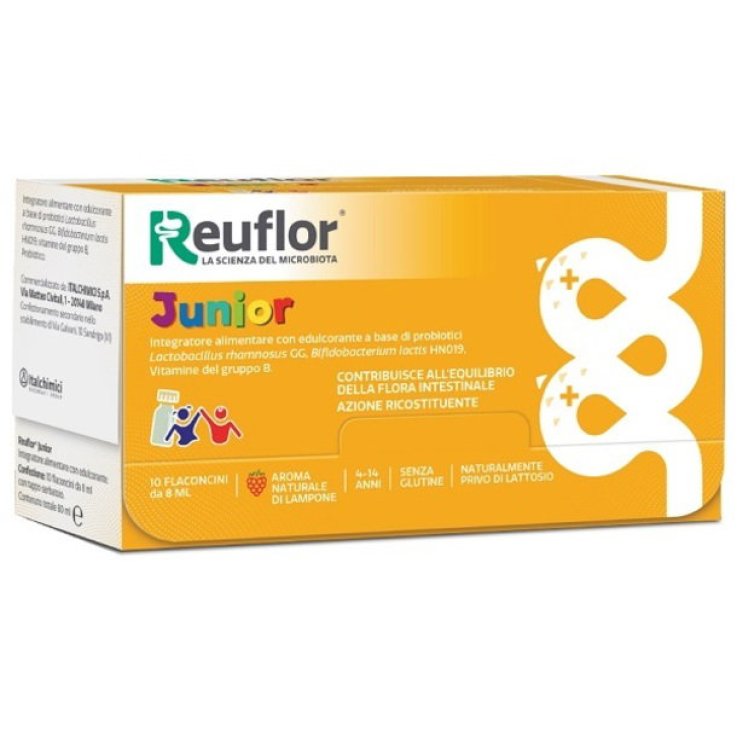 Reuflor Junior Integratore 10 Flaconcini + Matite Colorate