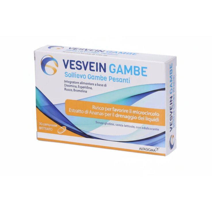Vesvein Gambe Sollievo 30 Compresse | Integratore per Microcircolo e Gambe Pesanti