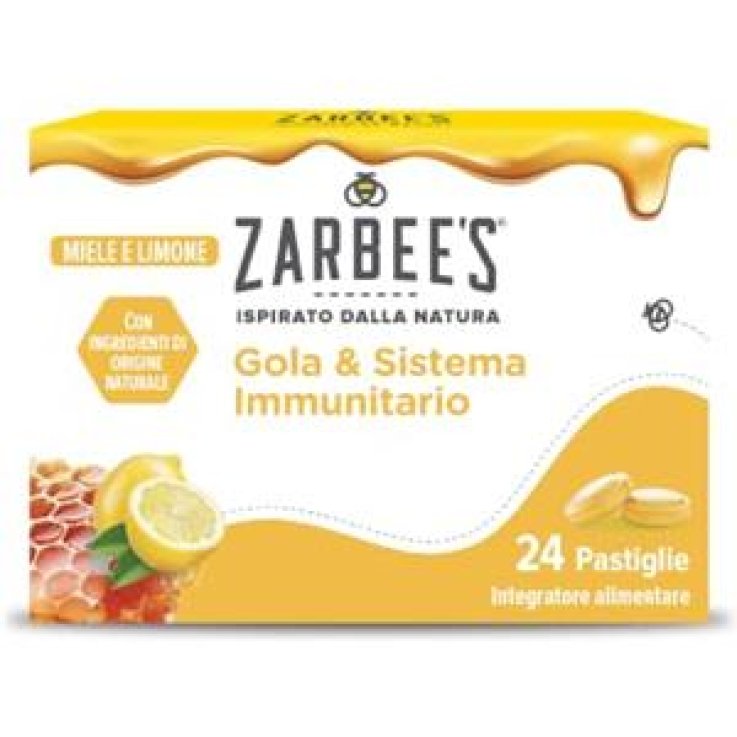 Zarbee&rsquo;s Gola & Sistema Immunitario Miele e Limone 24 Pastiglie