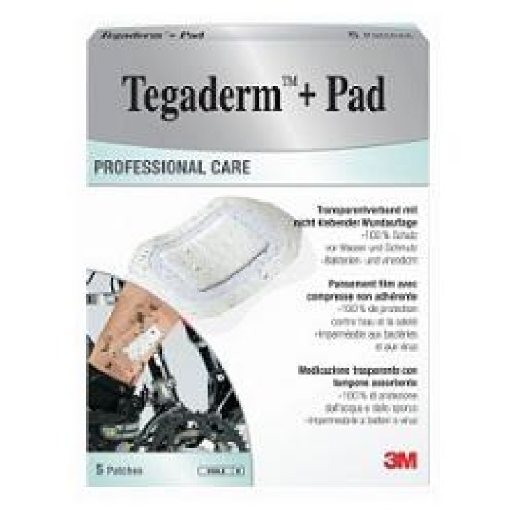 TEGADERM+PAD MED 5X7X5PZ  TRASP