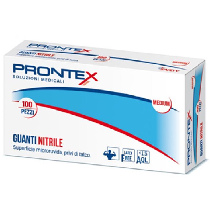 GUANTI NITR. S/POLV LA 100PZ AZZ