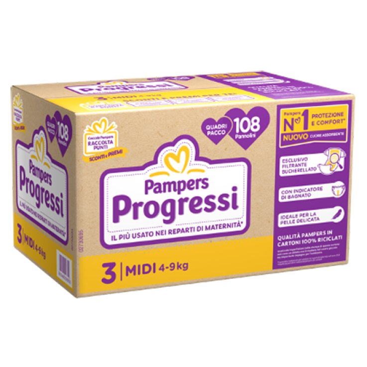 PAMPERS PROG.3 MIDI 4-9KG 108PZ(