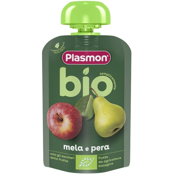 PLASMON MELA PERA BIO POUCHES 10