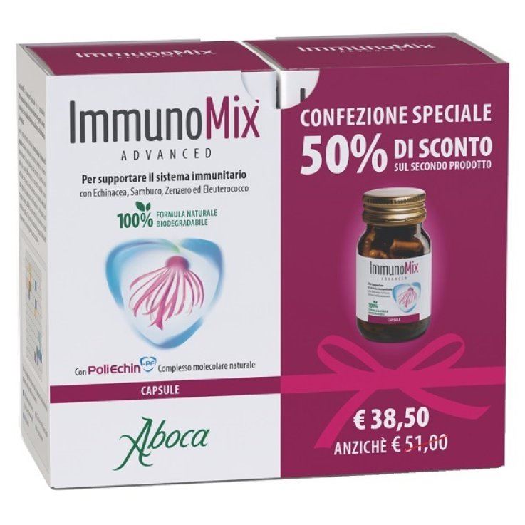 Aboca ImmunoMix Advanced Confezione Speciale 50+50 Capsule &ndash; Difese Immunitarie e Azione Tonica