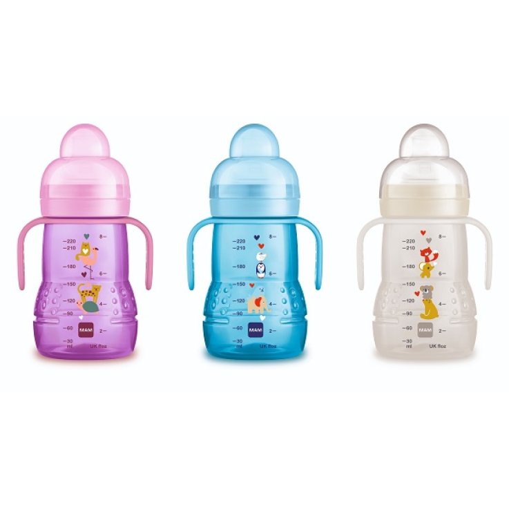 MAM BIB TRAINER 220ML 4+ SIL FEM