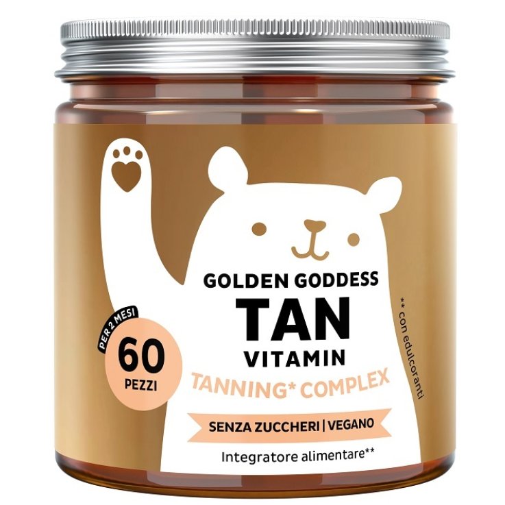 Bears With Benefits Golden Goddess Tan Vitamin Integratore Abbronzatura 60 Caramelle Gommose Senza Zucchero