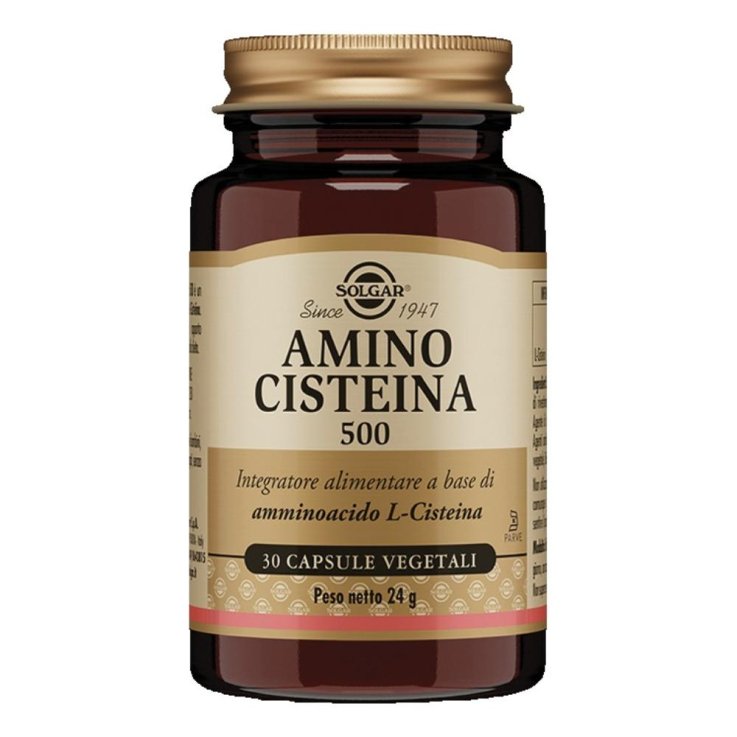 Solgar Amino Cisteina 500 Integratore L-Cisteina 30 Capsule Vegetali