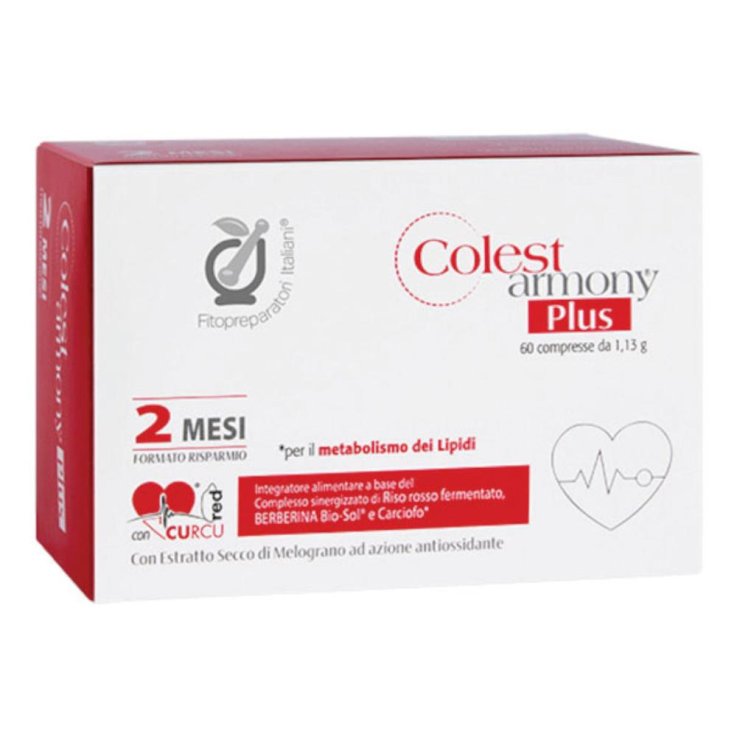 FPI Colestarmony Plus Integratore Colesterolo con Riso Rosso Fermentato e Berberina 60 Compresse