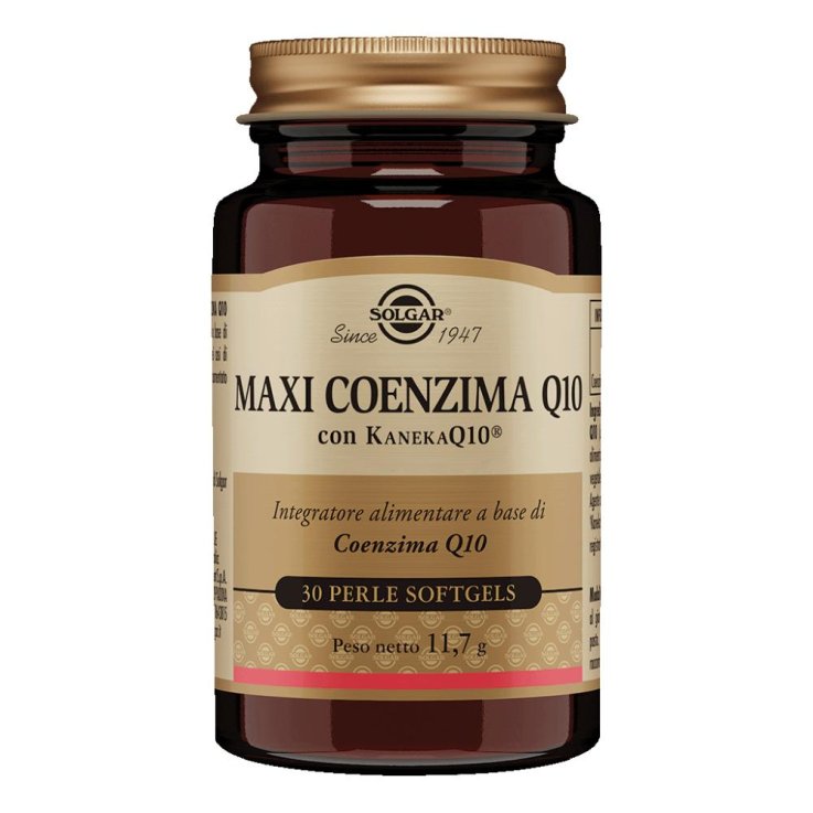 Solgar Maxi Coenzima Q10 100 mg Integratore Antiossidante Energia e Cuore 30 Perle