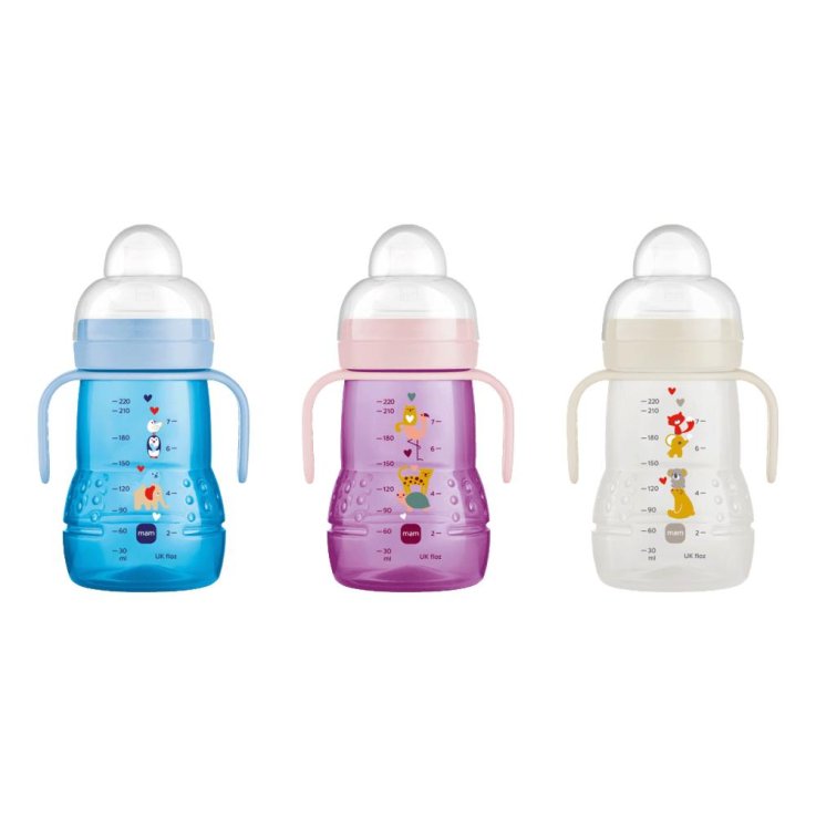 MAM BIB TRAINER 220ML 4+ SIL FEM