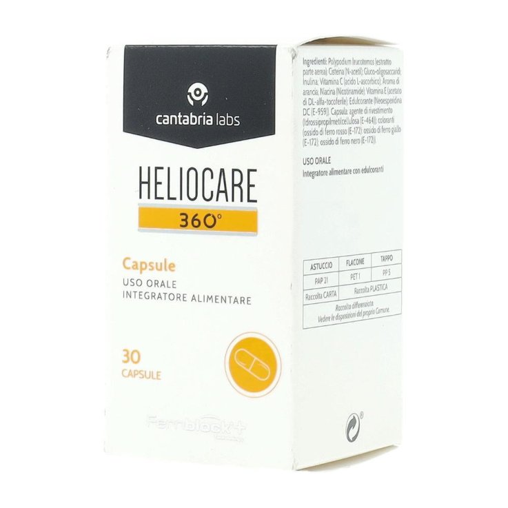 Heliocare 360&deg; Integratore Antiossidante e Benessere della Pelle 30 Capsule