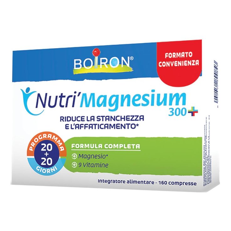 Boiron Nutri'Magnesium 300+ Integratore Magnesio per Stanchezza e Affaticamento 160 Compresse