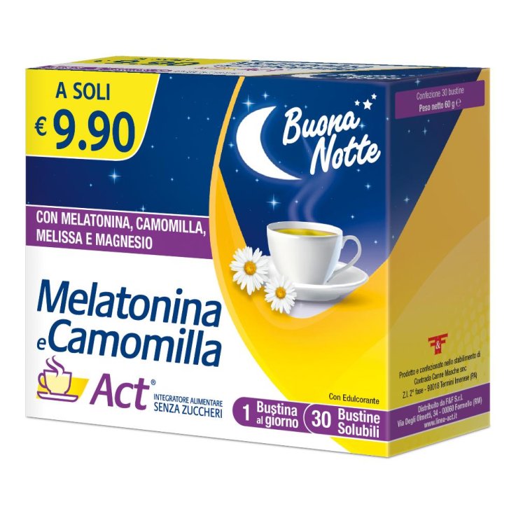MELATONINA ACT+CAMOMILLA 30BST